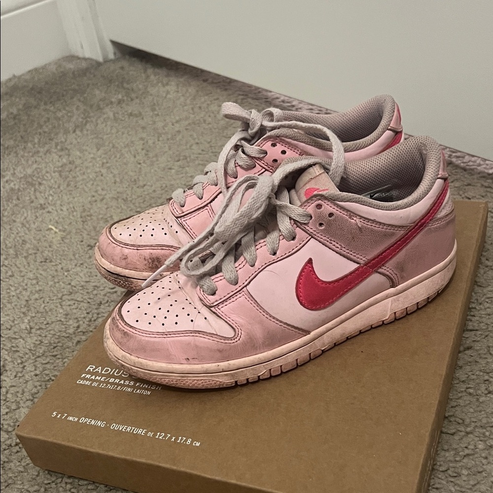 Nike Pink and Red Athletic Shoes